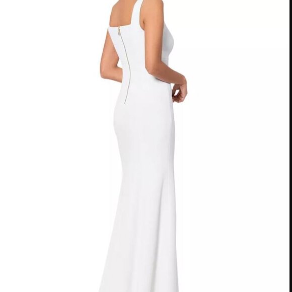 LAUNDRY Sleeveless Square Neck Mermaid Gown Ivory 12 Wedding Gown Dress - Picture 2 of 4